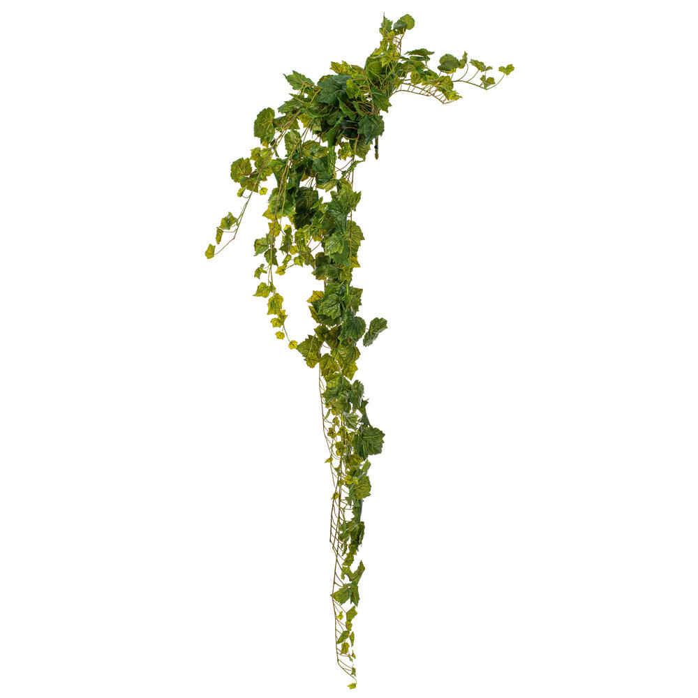 Vickerman Artificial Green Grape Leaf Ivy Hanging Bush