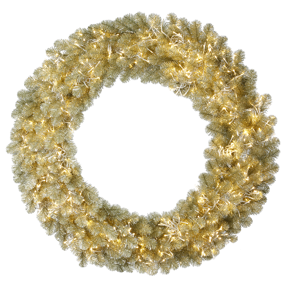 Vickerman Champagne Artificial Christmas Wreath