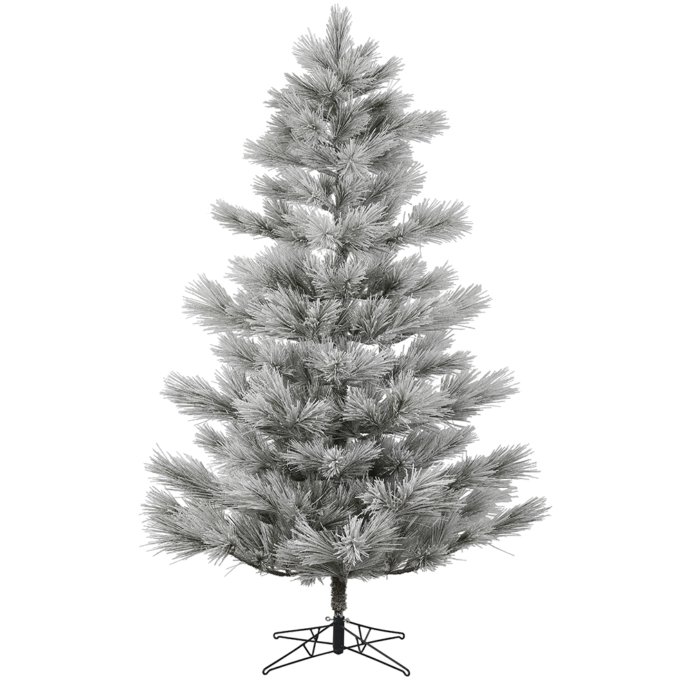Vickerman Flocked Alder Long Needle Pine Artificial Christmas Series