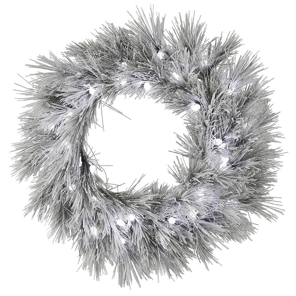 Vickerman Flocked Alder Long Needle Pine Artificial Christmas Series