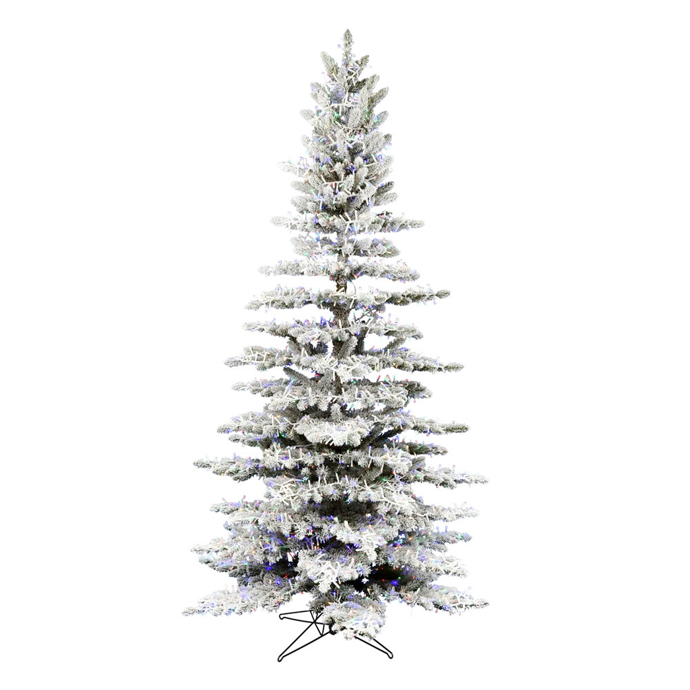 Vickerman Flocked Stratton Pine Artificial Christmas Tree