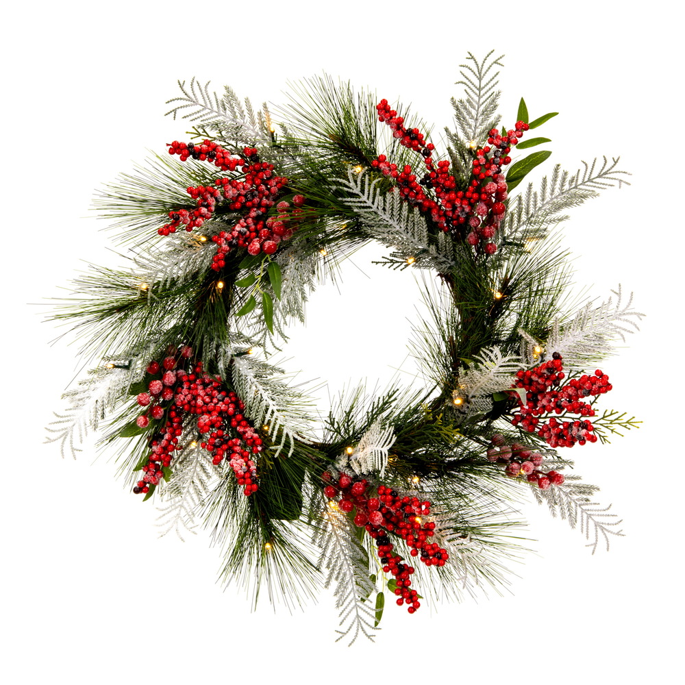 Vickerman Frosted Red Wreaths