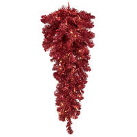 Vickerman Deluxe Red Tinsel Teardrops
