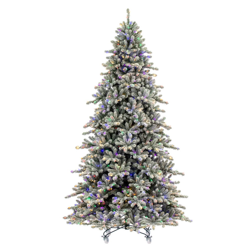 Vickerman Artificial Flocked Bavarian Pine Christmas Tree