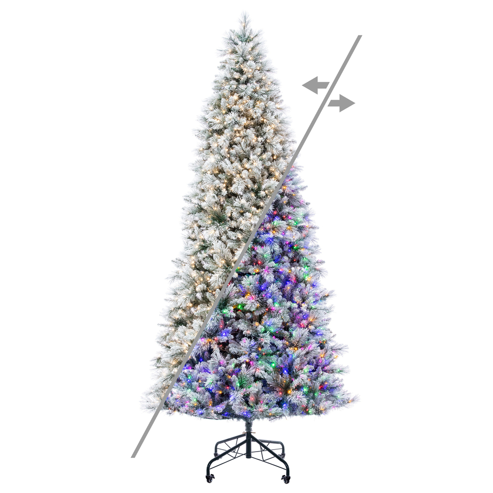 Vickerman Artificial Flocked Jackson Pine Christmas Tree