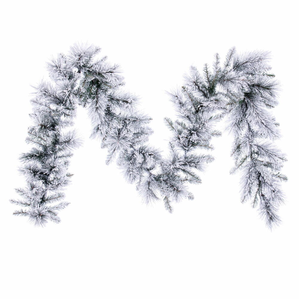 Vickerman Artificial 9' Flocked Jackson Pine Garland
