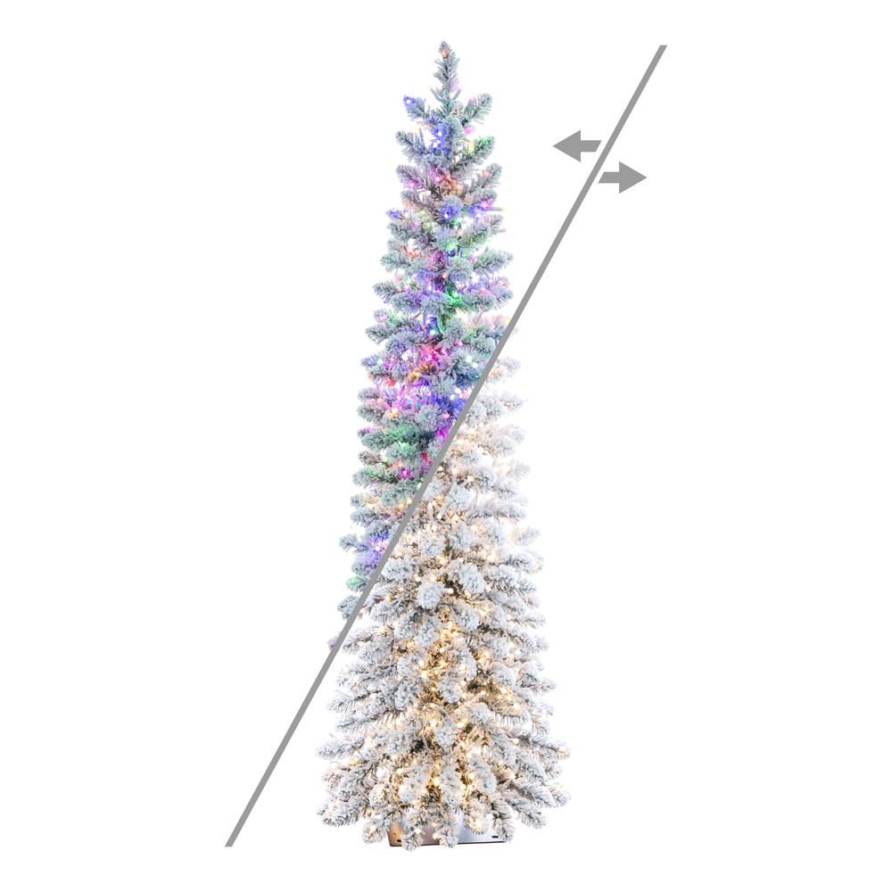 Vickerman Snowy Flocked Alpine Artificial Christmas Tree