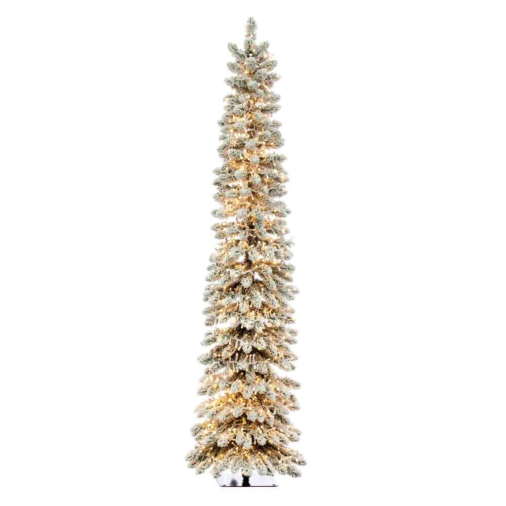 Vickerman Snowy Flocked Alpine Artificial Christmas Tree