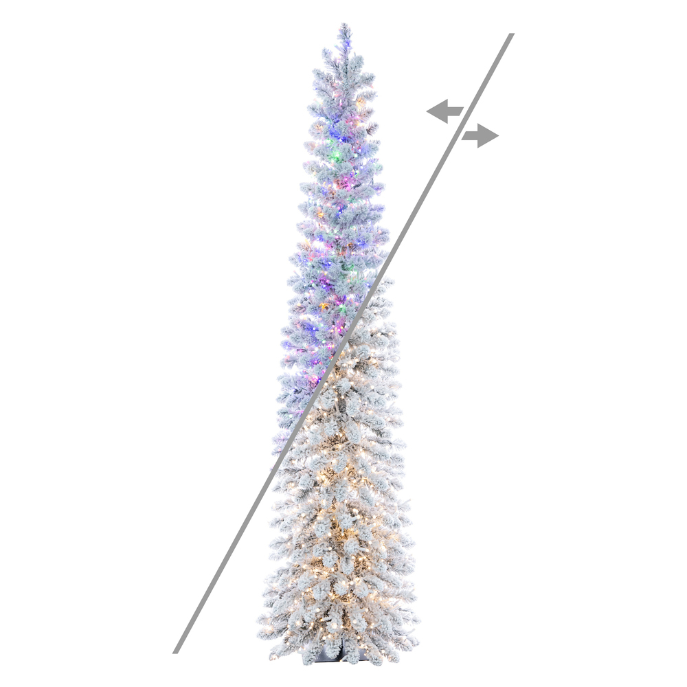 Vickerman Snowy Flocked Alpine Artificial Christmas Tree
