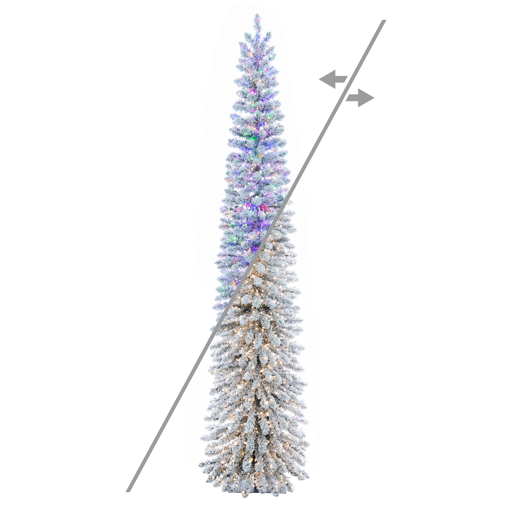 Vickerman Snowy Flocked Alpine Artificial Christmas Tree