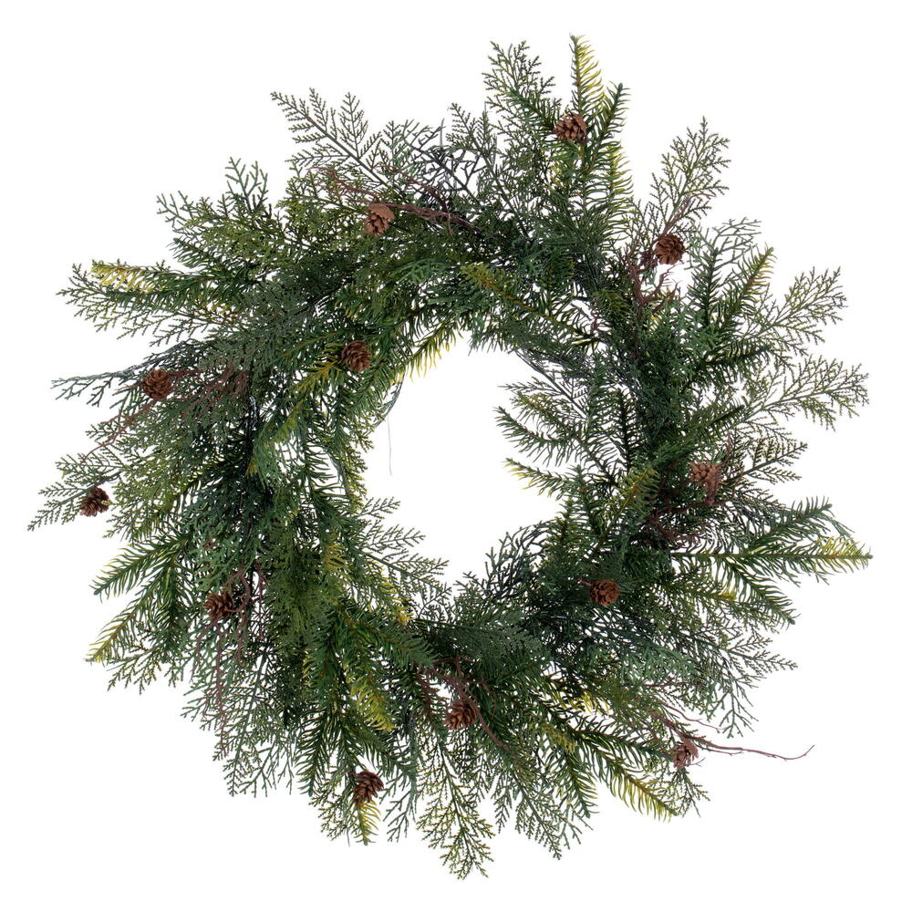 Vickerman 26" Mixed Cedar Pine Wreath 