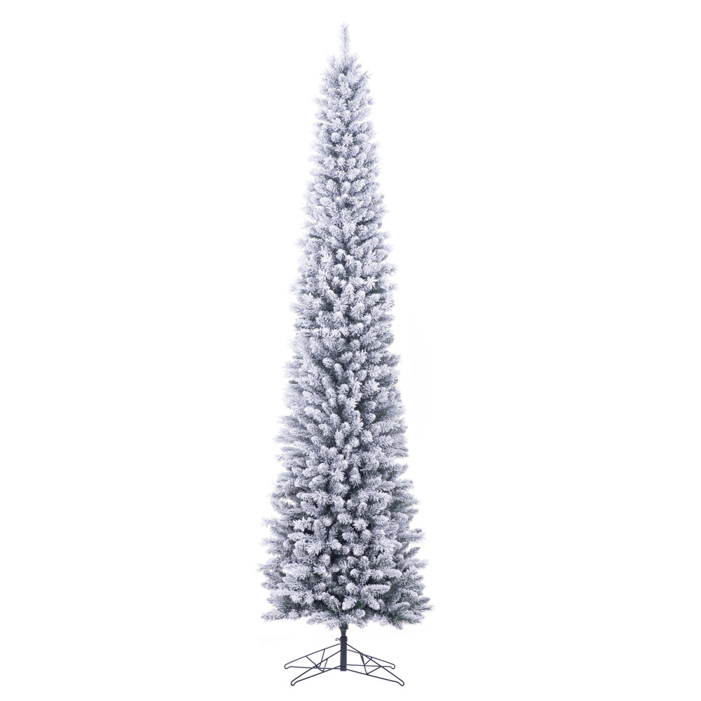 Vickerman Artificial Flocked Crest Pencil Tree