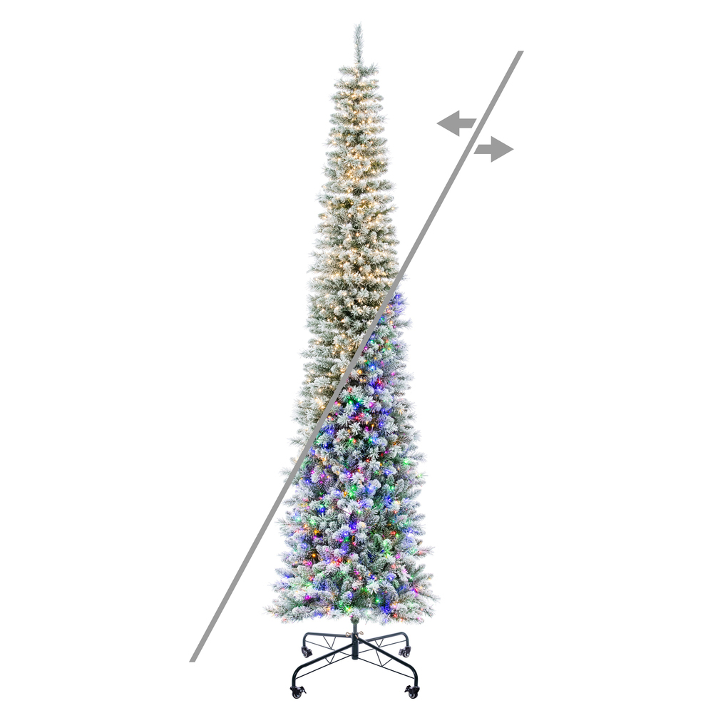 Vickerman Artificial Flocked Crest Pencil Tree