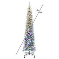 Vickerman Artificial Flocked Crest Pencil Tree