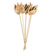 Vickerman 16" Sora Pod attached to a Wood Stem, Dried 5 Pack