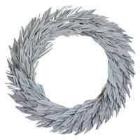 24" White Washed Canna Leaf Wreath