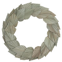 Vickerman 24" Natural Botanicals Palm Spear Wreath