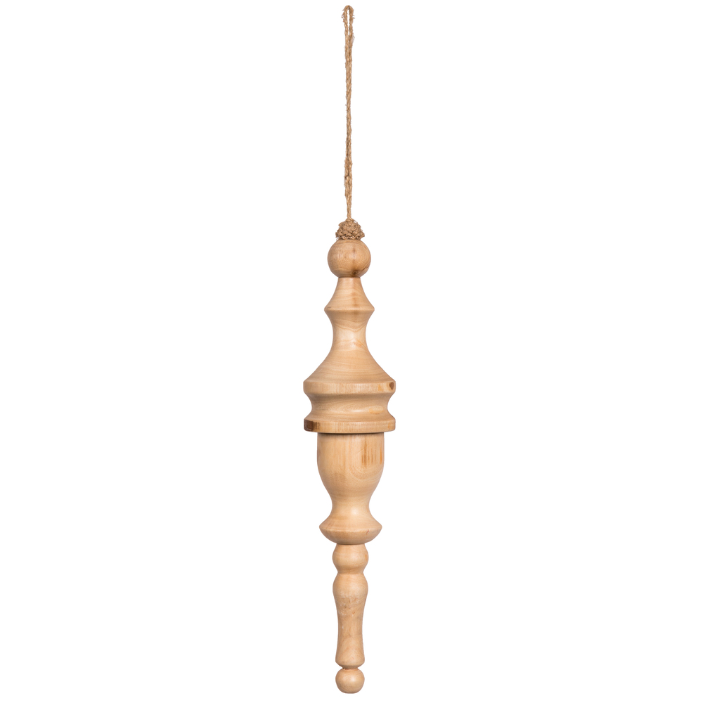 Vickerman Wood Finial Ornament