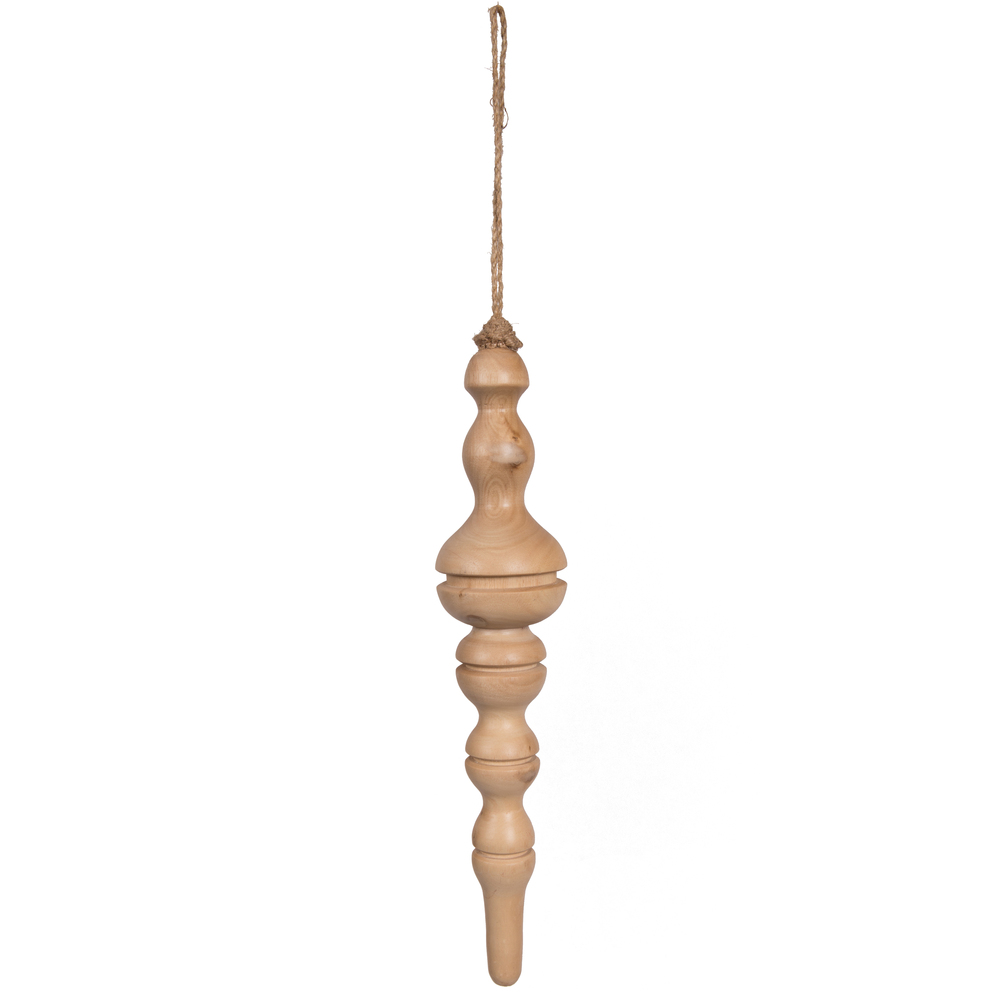 Vickerman Wood Finial Ornament