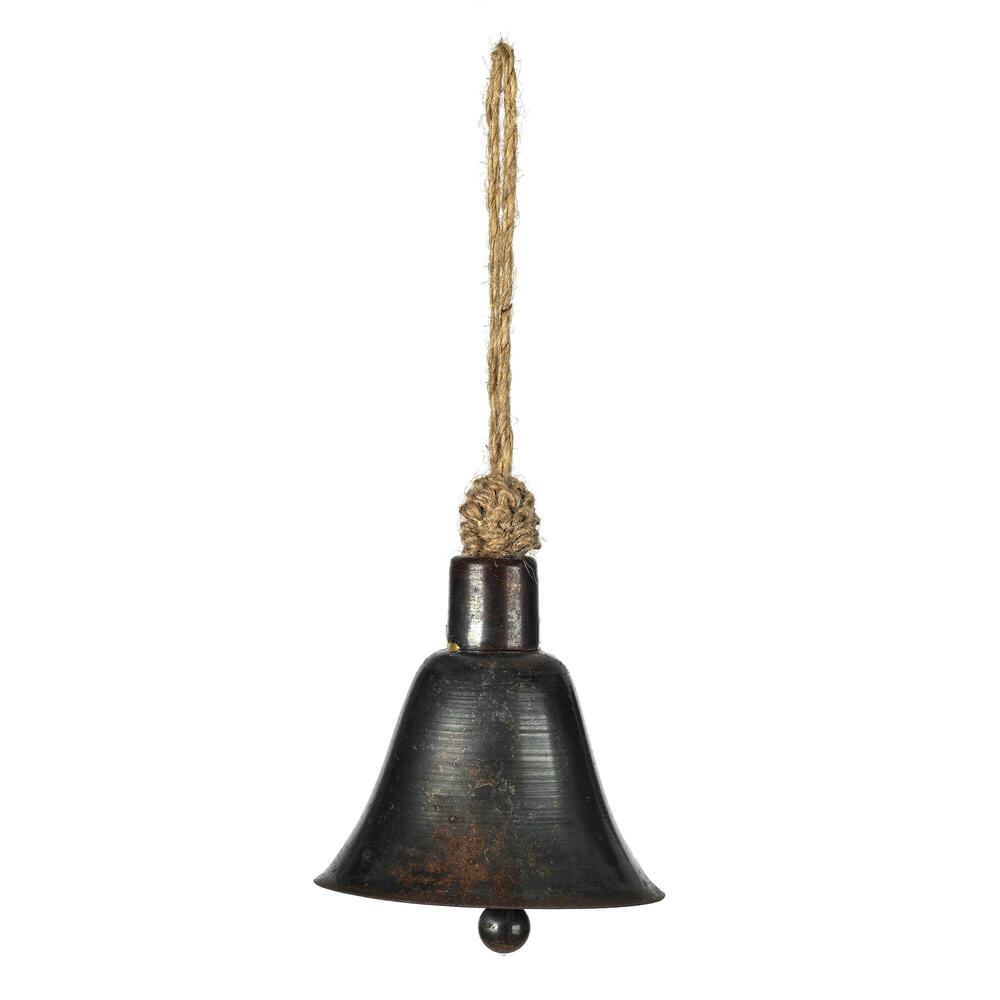 Vickerman Matte Gunmetal Bell Ornament