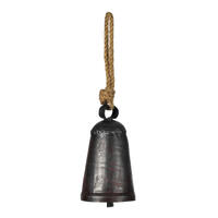6" Matte Gunmetal Country Bell Orn 2/Bag