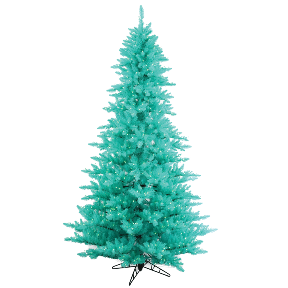 Vickerman Aqua Fir Artificial Christmas Tree Dura-Lit