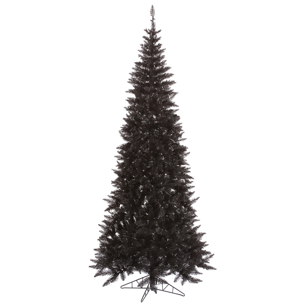Vickerman Black Fir Slim Artificial Christmas Tree
