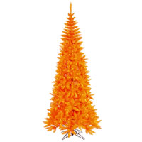 Vickerman Orange Fir Slim Artificial Christmas Tree