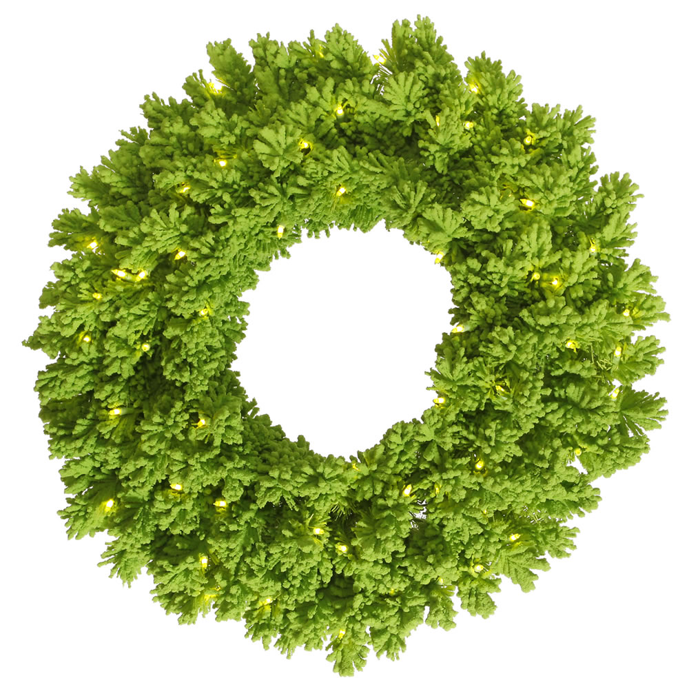 Vickerman Flocked Lime Artificial Christmas Wreath