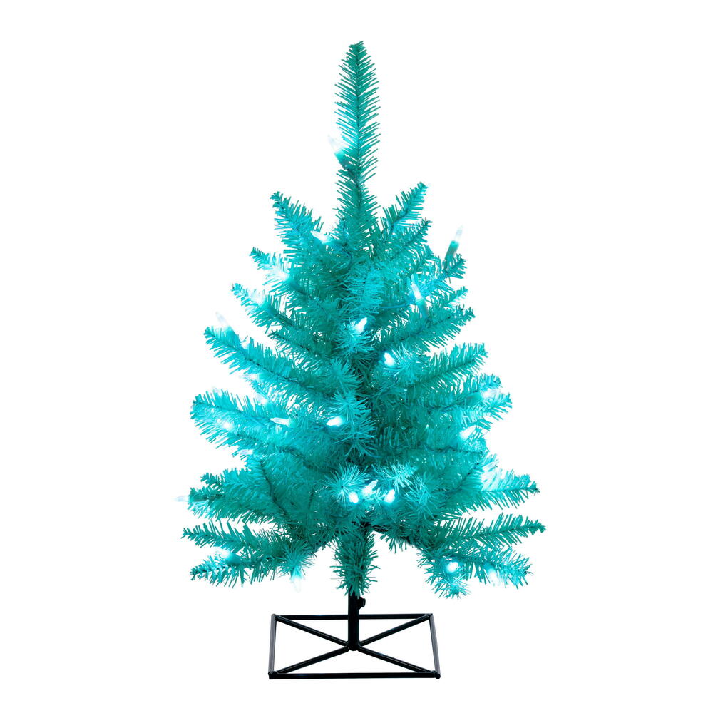Vickerman Aqua Fir Artificial Christmas Tree Dura-Lit
