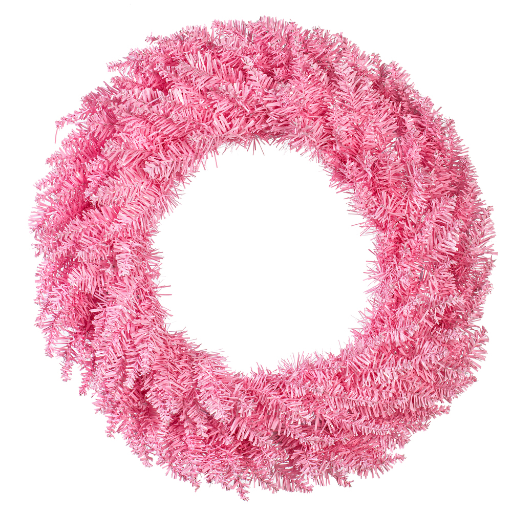 Vickerman Pink Artificial Christmas Wreath