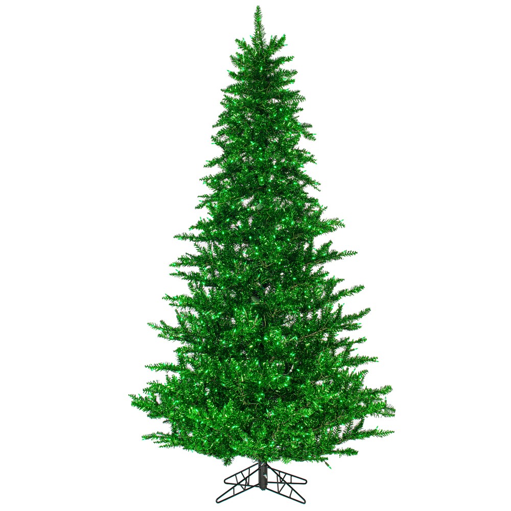Vickerman Green Tinsel Fir Artificial Christmas Tree