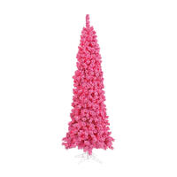 Vickerman Flocked Pink Fir Artificial Christmas Tree