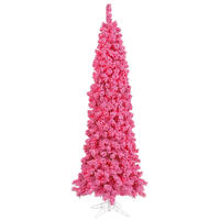 Vickerman Flocked Pink Fir Artificial Christmas Tree