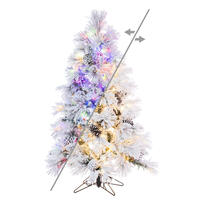 Vickerman Flocked Atka Pine Artificial Christmas Tree Color Changing