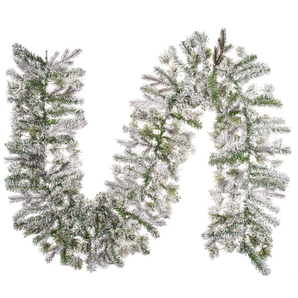 Vickerman Flocked Kiana Artificial Christmas Garland