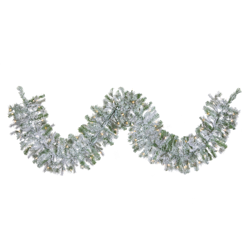 Vickerman Flocked Kiana Artificial Christmas Garland