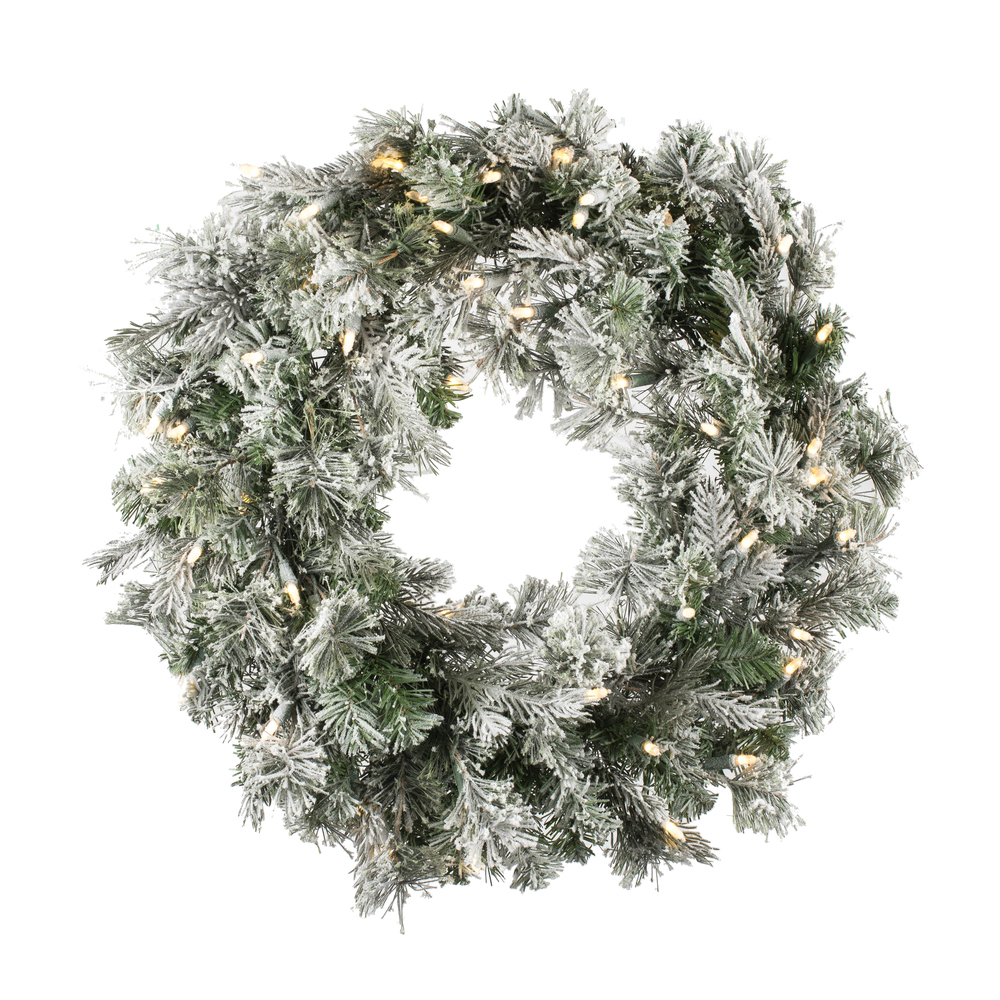 Vickerman Flocked Kiana Artificial Christmas Wreath