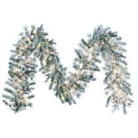 Vickerman Flocked Kiana Artificial Christmas Garland