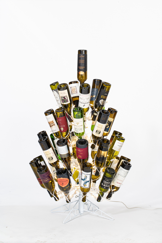 Vickerman Wine Bottle Tree Christmas Tree DuraLit Clear Light