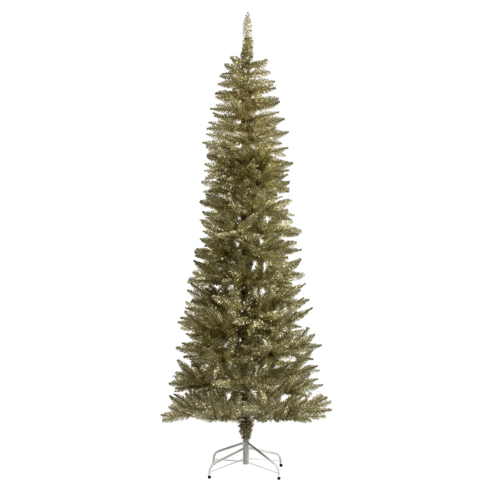 Vickerman Champagne Pencil Artificial Christmas Tree