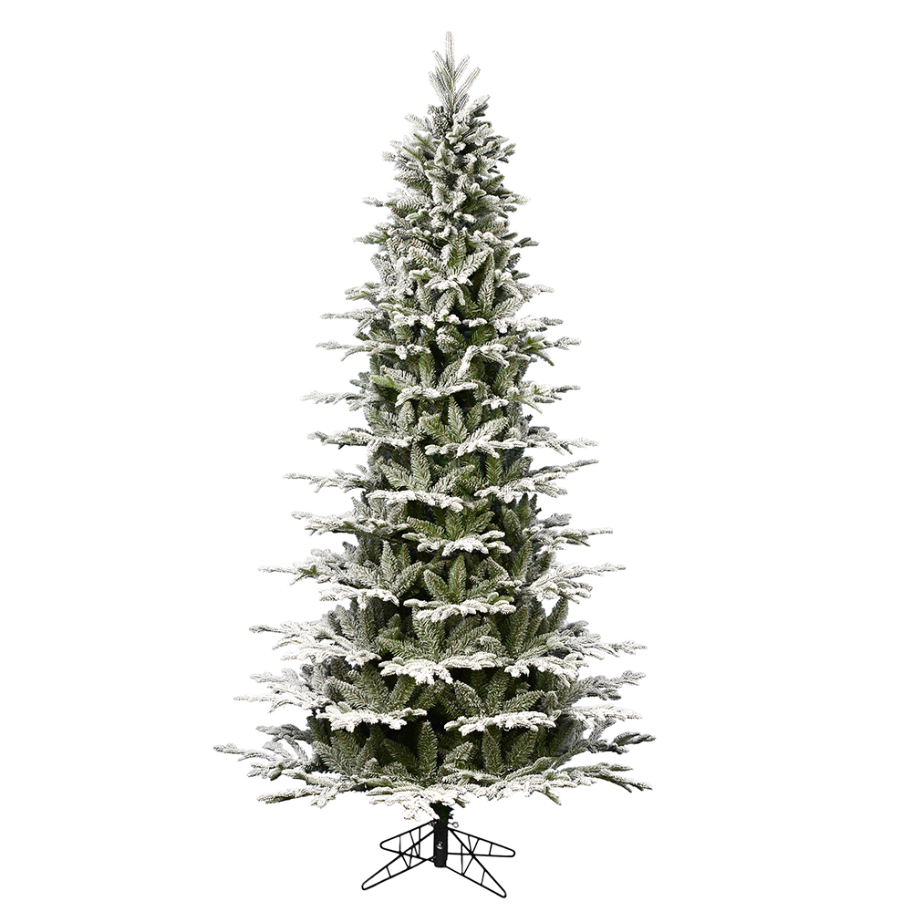 Vickerman Flocked Kamas Fraiser Fir Slim Artificial Christmas Tree