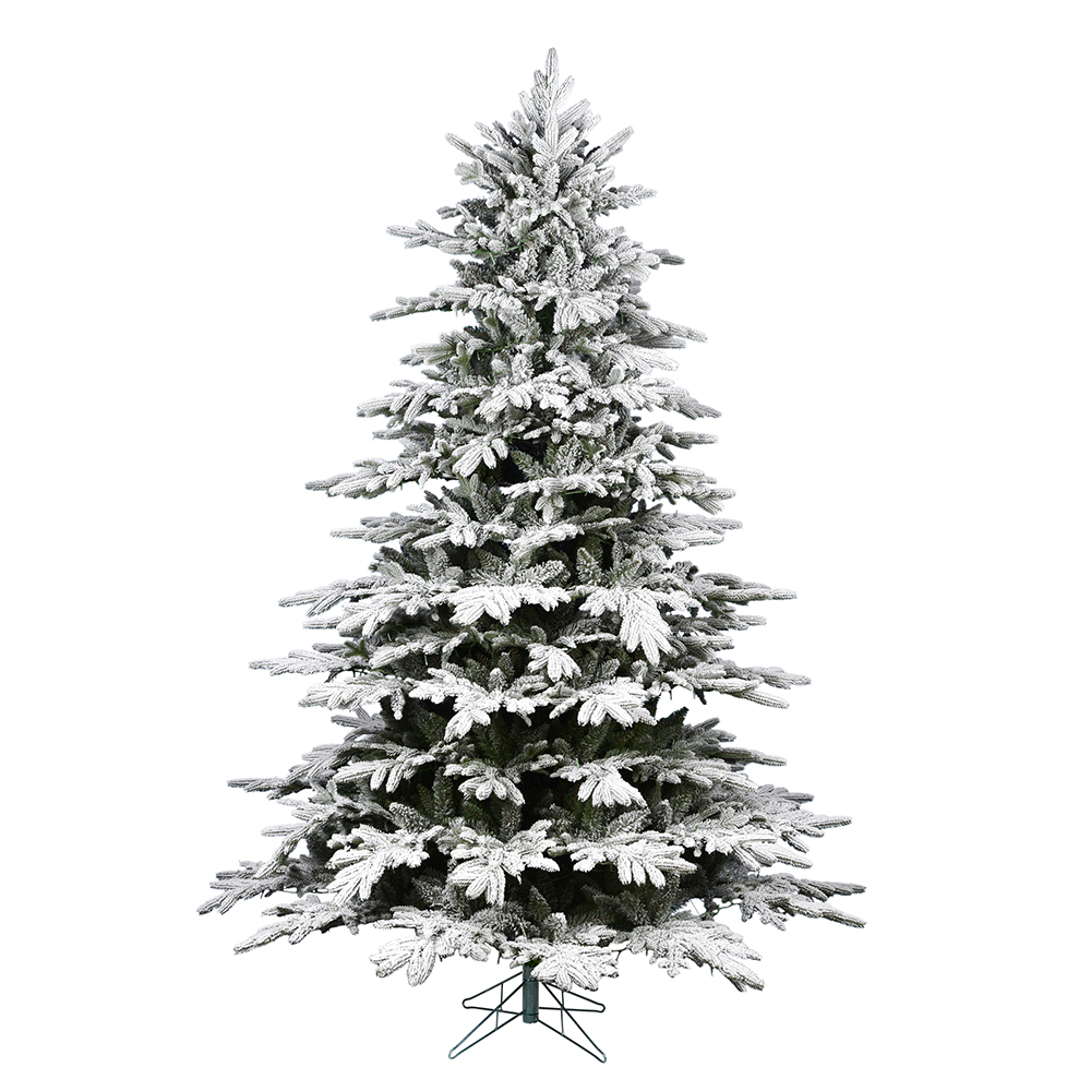 Vickerman Flocked Kamas Fraiser Fir Artificial Christmas Tree