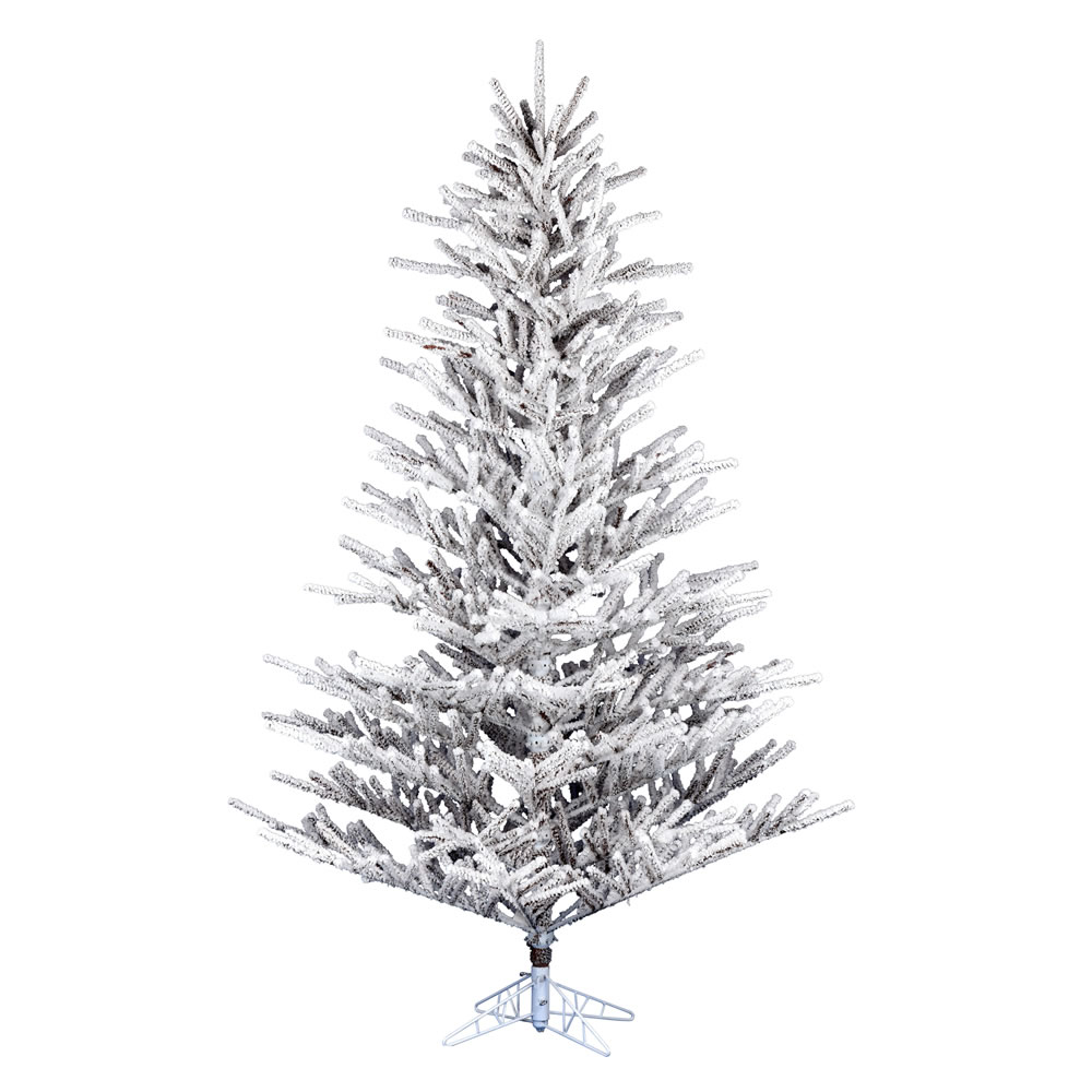 Vickerman Flocked Stick Pine Artificial Christmas Tree
