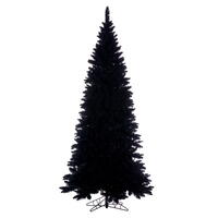 Vickerman Artifical Flocked Black Slim Fir Christmas Tree