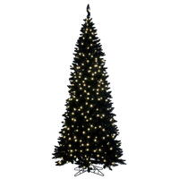 Vickerman Artifical Flocked Black Slim Fir Christmas Tree