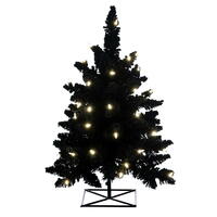 Vickerman Artifical Flocked Black Fir Christmas Tree