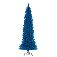 Vickerman Artifical Flocked Turquoise Pencil Fir Christmas Tree