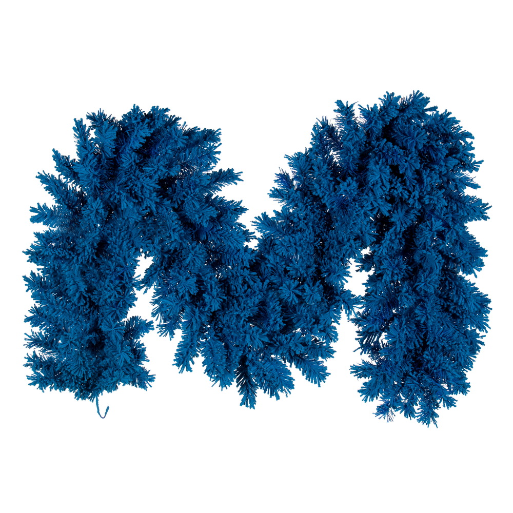 Vickerman Artifical Flocked Turquoise Garland