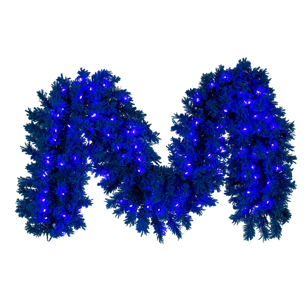 Vickerman Artifical Flocked Turquoise Garland